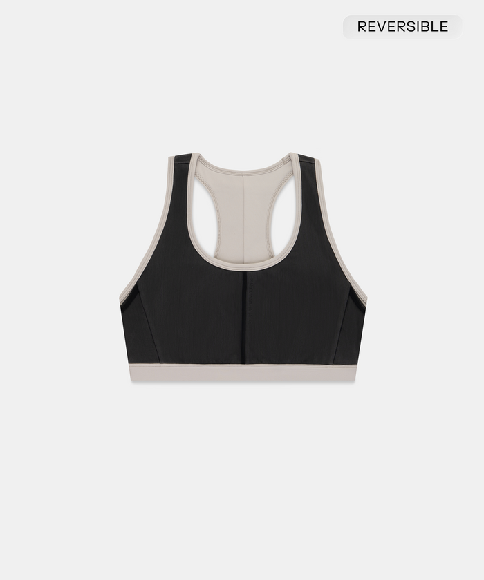 Women's Vanisher™ Reverso™ Scoop Neck Run Bra - Black / Plaster