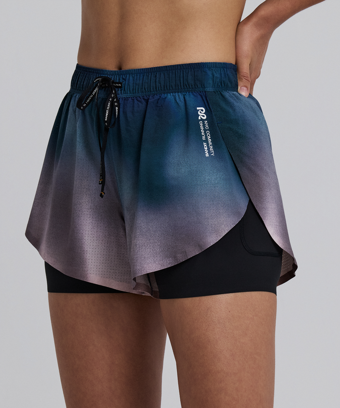 Women's Vento™ 2-in-1 Run Short - Flow State Aegean Multi
