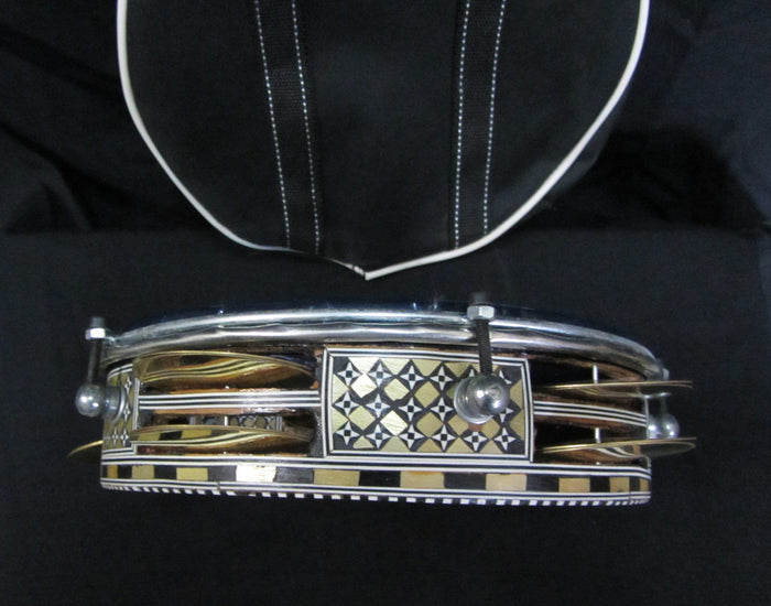 Wood Inlaid Tambourine