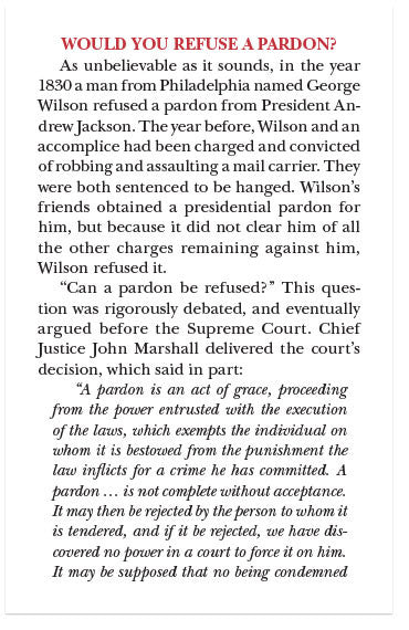 Would You Refuse a Pardon? (NKJV)