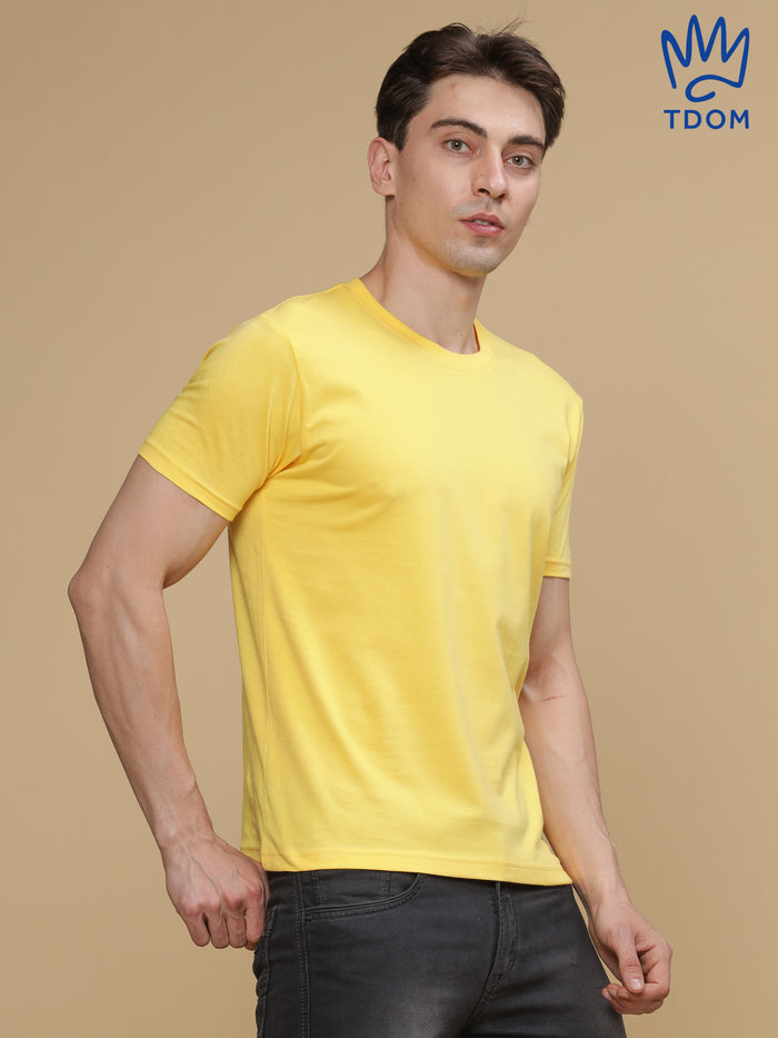 Yellow Round Neck Tshirt